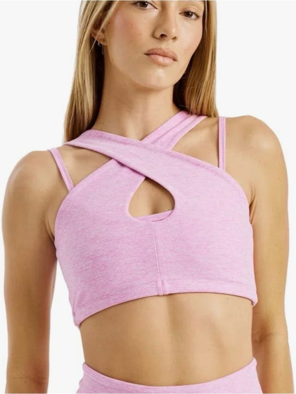 YEAR OF OURS stretch double bra in vintage pink